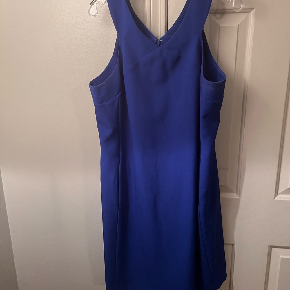 Royal blue cocktail dress with pockets